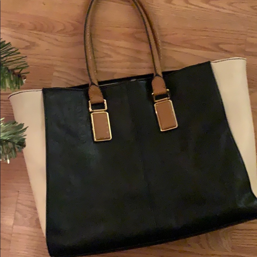 Aldo Purse/ Tote bag tan brown black cream gold
